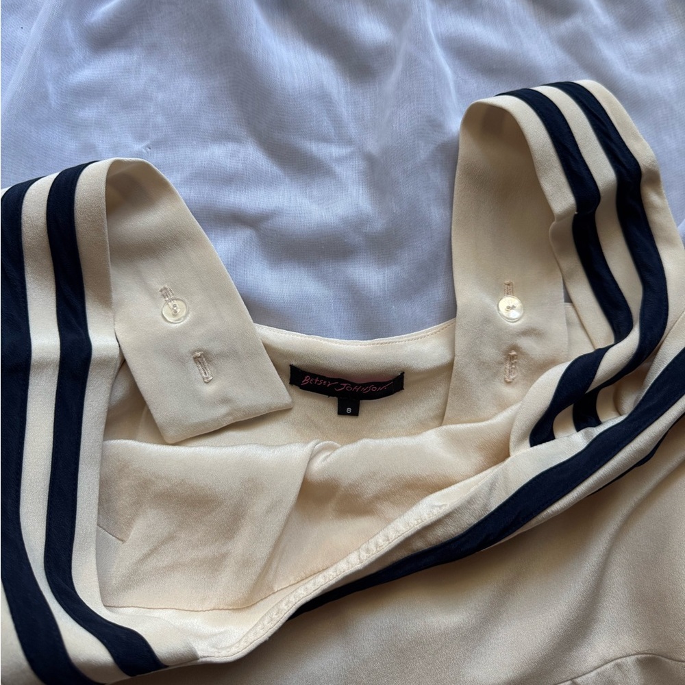 Betsey Johnson Vintage Silk Sailor Romper - Picture 3 of 9